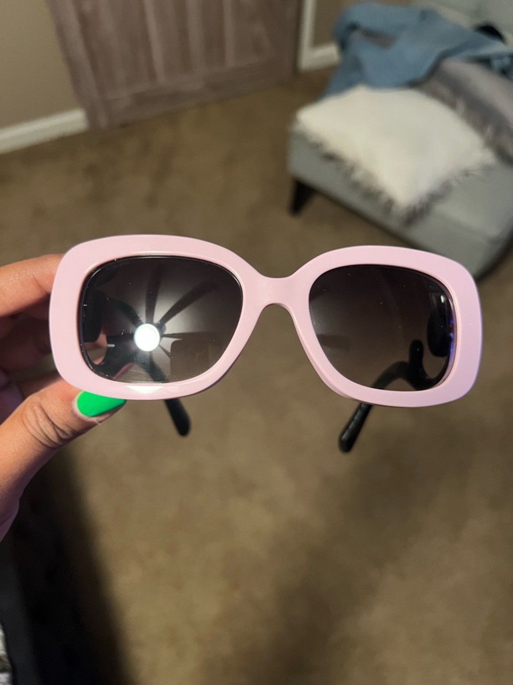 Prada spr 270 Pink Square Sunglasses with Black Lenses - Picture 5 of 11